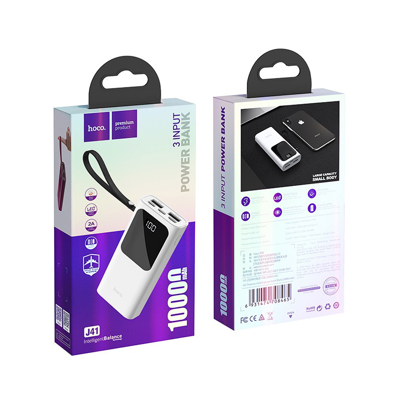 Externí baterie / powerbanka - HOCO, J41 Treasure 10000mAh Black