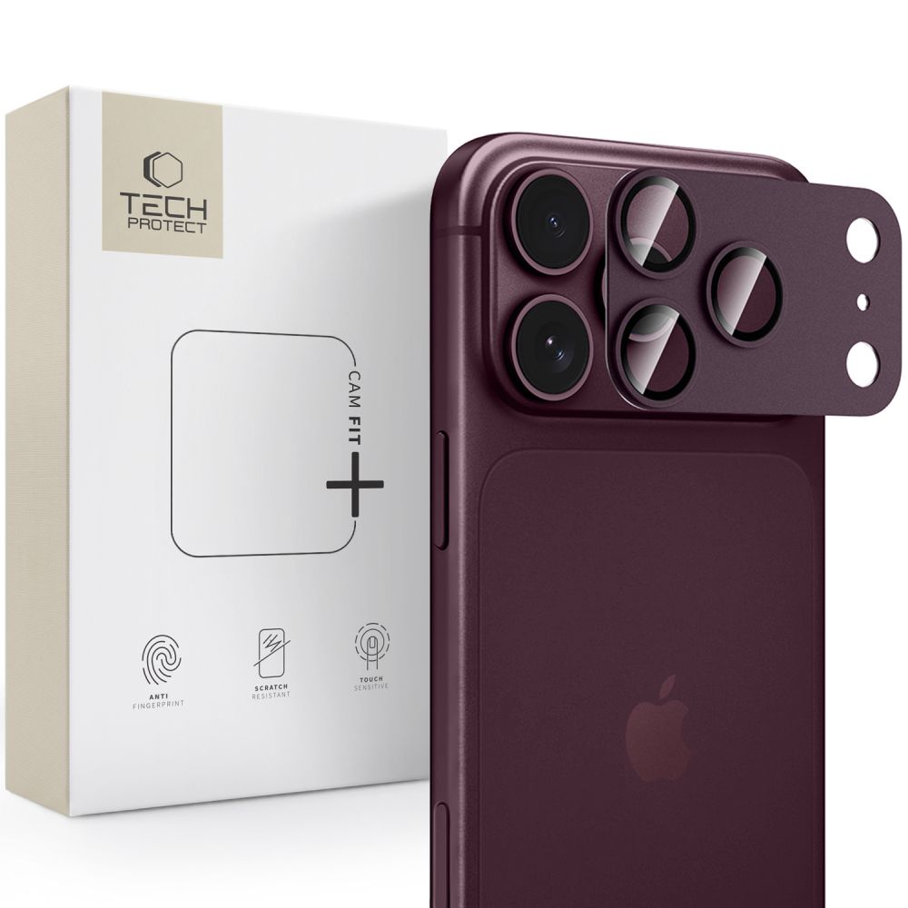 Ochrana na zadní kameru iPhone 18 Pro MAX - Tech-Protect, CamFull Fit+ Black