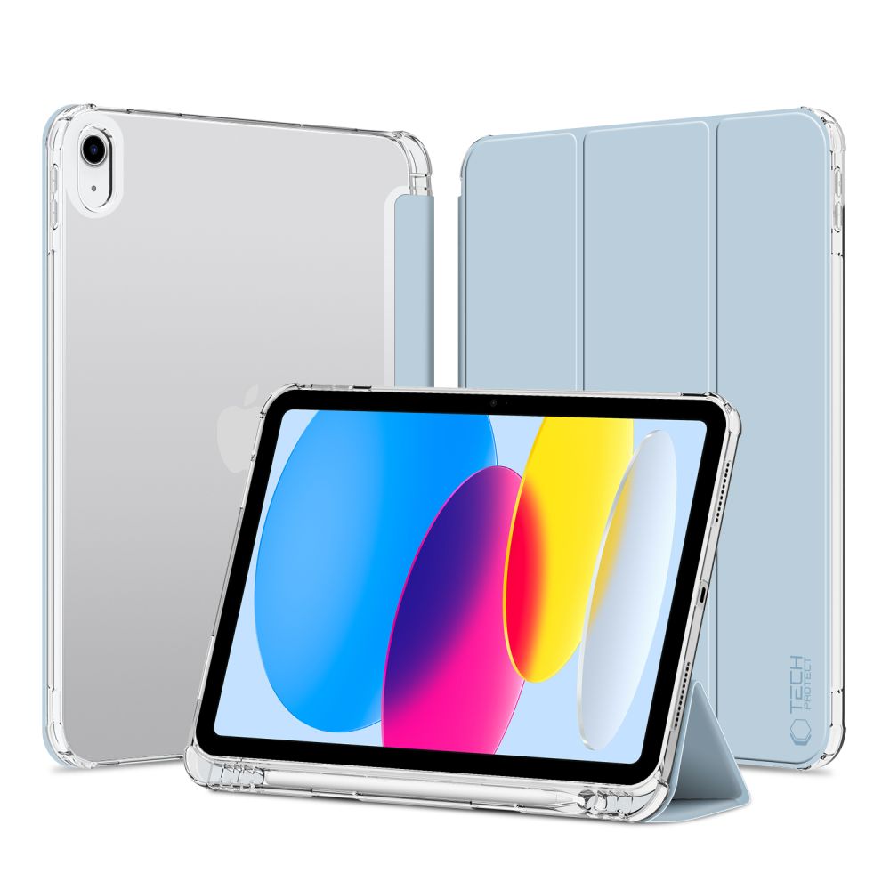Pouzdro na iPad 11 (2025) / iPad 10.9 (2022) - Tech-Protect, SmartCase Hybrid Silver