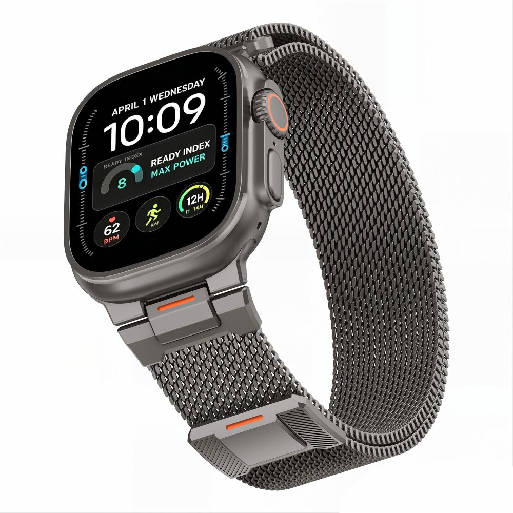 Řemínek na Apple Watch 44mm / 45mm / 46mm / 49mm - Tech-Protect, Milano Vanguard Black